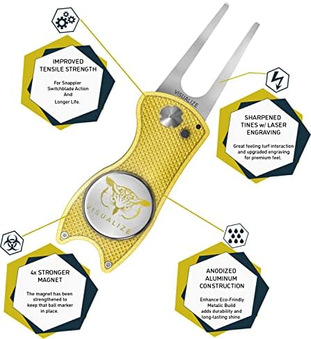 VISUALIZE Elite Switchblade Golf Divot Repair Tool Set - Image 2