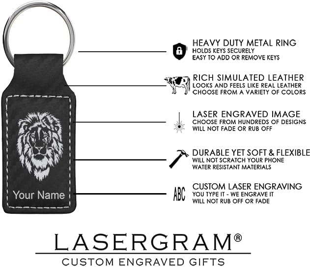 LaserGram Rectangle Keychain, Disc Golf, Personalized Engraving Included
