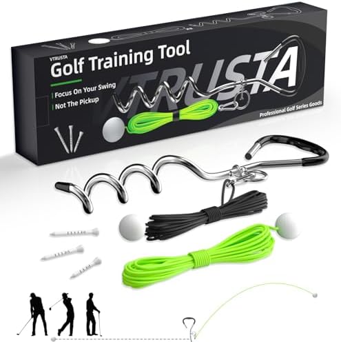 Golf Swing Trainer for Backyard, Analyze 50' Golf Training Balls Flight by VTRUSTA