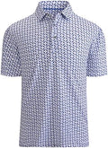 Alex Vando Mens Golf Shirt Moisture Wicking Print Performance Polo Shirt by AlexVando