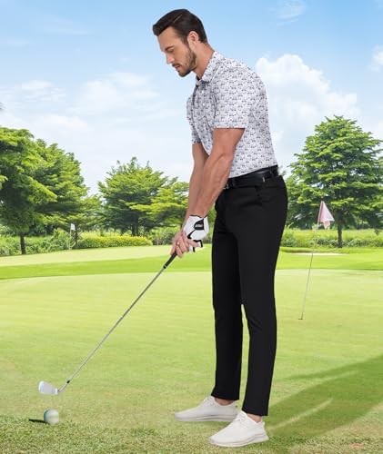 ZITY Men's Golf Shirts Short Sleeve Print Patterns Casual Collared Polo - Image 3