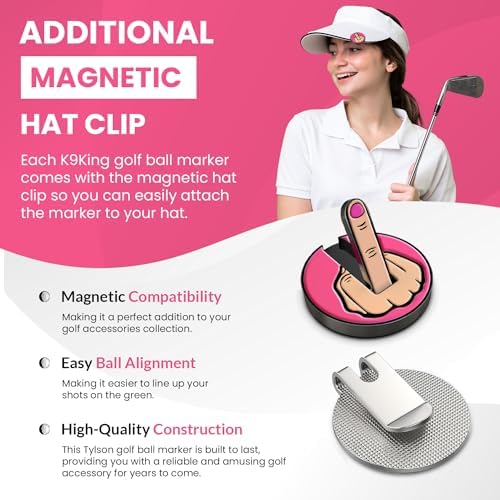 Ultimate Middle Finger Golf Ball Marker | Magnetic Hat Clip | Alignment Ball - Image 4