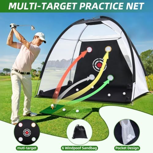 Golf Practice Net, 10 x 7ft 600D Golf Net - Image 7