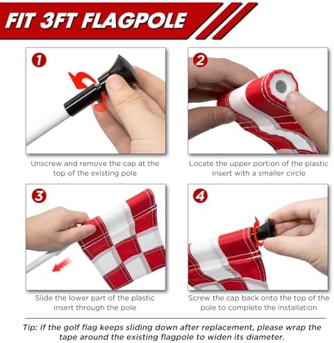KINGTOP Checkered Mini Golf Flags - Image 4