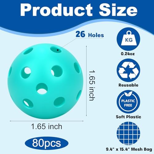 Coopay 20/40/80 Pack Mini Plastic Practice Baseballs, 1.65inch Small Soft - Image 2