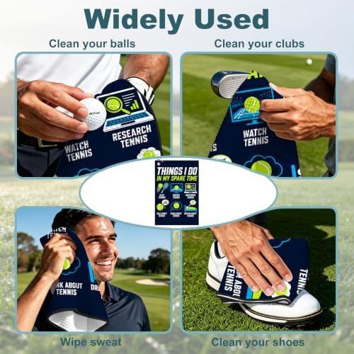 Green Tennis Sports Golf Towel - Image 4