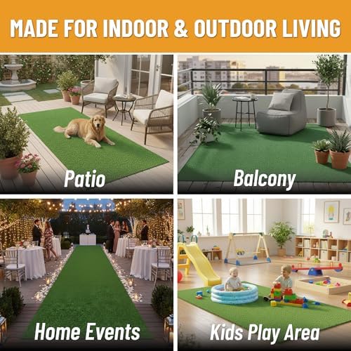 Ottomanson Artificial Grass Rug Lite 5'3" x 8'2" - Image 4
