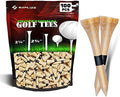SAPLIZE Bamboo Golf Tees Pack of 100 or 150, Four Size Options, Stable and by SAPLIZE