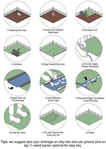 ALTRUISTIC Customized Synthetic Artificial Grass Mat 5ft x 50ft, Indoor Outdoor - Image 4