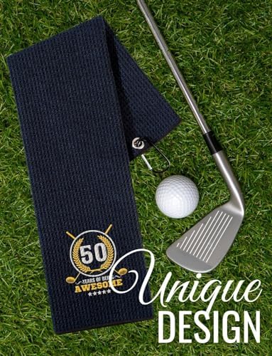 50th Birthday Gifts Golf for Men Golfer, Funny Golf Towels for Golf Lovers - Image 2