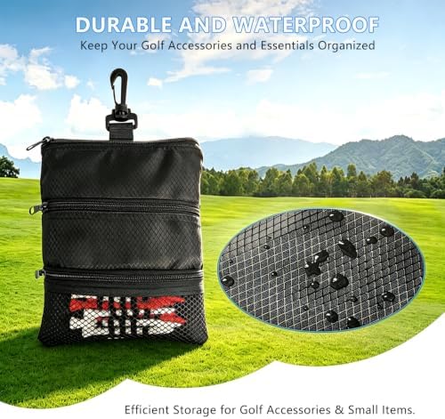 Golf Ball Bag Pouch with 10Pcs Tees, Golf Accessory Kit - Image 6