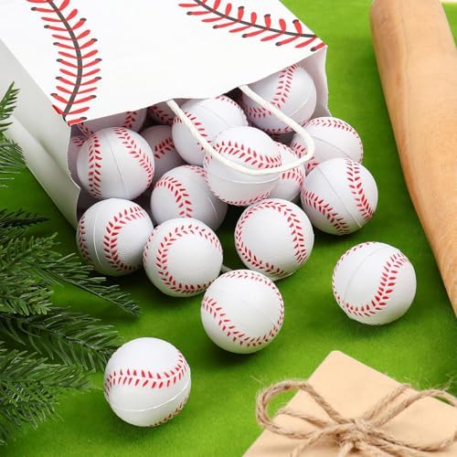 20 PCS Mini Baseball Stress Balls, Foam Baseball Sports Balls, Small Squeeze - Image 4