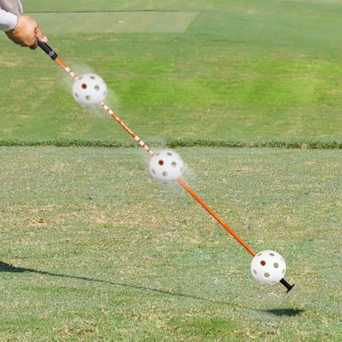 AMONIDA Golf Swing Trainer Comfortable Grip Portable Hollow Ball Practice Stick - Image 3