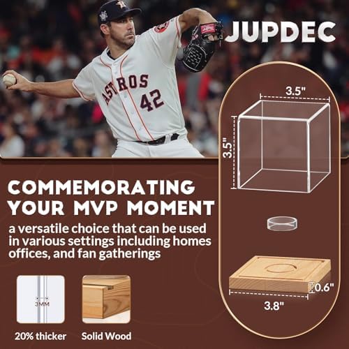 Baseball Display Case, Autograph Baseball Stand Box - Image 5