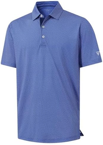 M MAELREG Mens Golf Shirt Short Sleeve Dry Fit Print Moisture Wicking by MAELREG