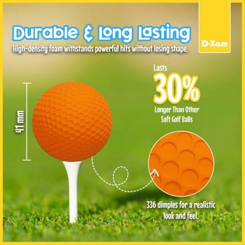 Foam Golf Balls Bulk 40, 24 or 15 Pack Practice Golf Ball Multicolor 41mm - Image 3
