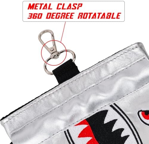Craftsman Golf Shark Leather Valuable Drawstring Pouch Golf Tee Bag Ball Bag - Image 5