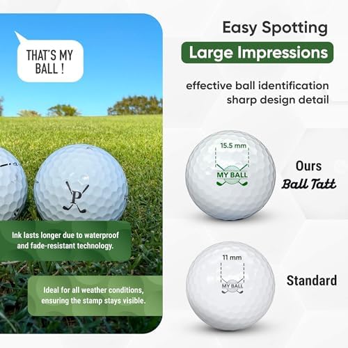 Golf Ball Stamp Personalized Monogram Initial Self-Inking Marker Quick Dry - Image 3