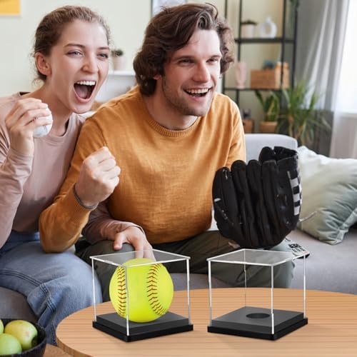 2PCS Softball Display Case Acrylic Clear Display Box Baseball Tennis Golf - Image 7