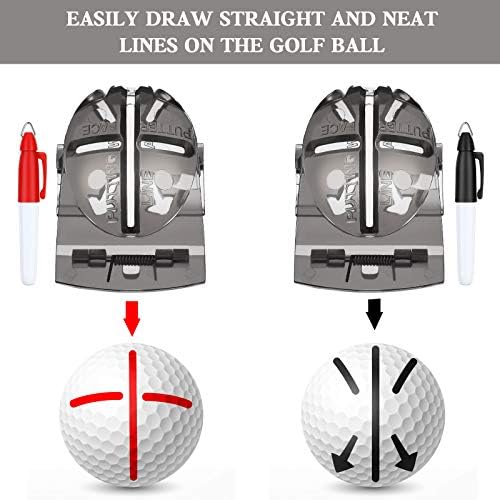 WILLBOND 2 Pieces Golf Ball Line Marker Tool Marking Alignment Putting Tool and - Image 5