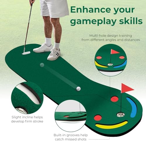 Tangkula 10 FT x 3 FT Golf Putting Green, Golf Putting Mat - Image 2