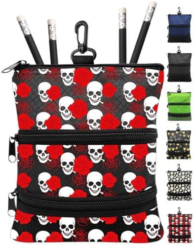 FINGER TEN Golf Pouch Bag with 4 Golf Pencil Set by FINGERTENSport
