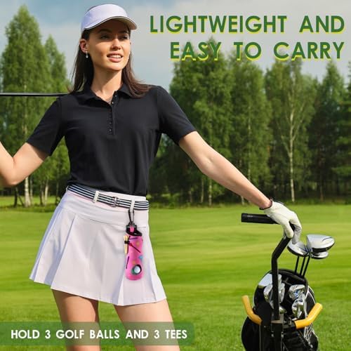 WILLBOND 48 Pcs Golf Ball Carry Bag Tee Holder, 24 Colors - Image 2