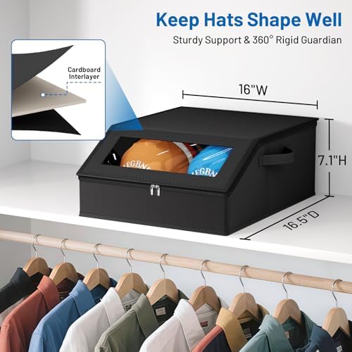 AOODA Sturdy Hat Storage for Baseball Caps, Holds up to 24 Caps Clear Hat - Image 2