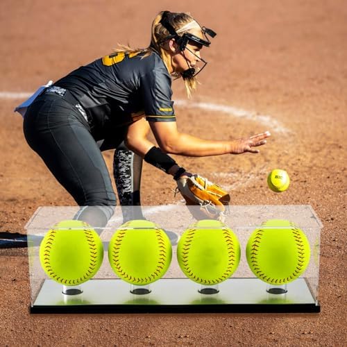 Softball Display Case for 4 Pack in One, Acrylic Baseball Display Holder - Image 7