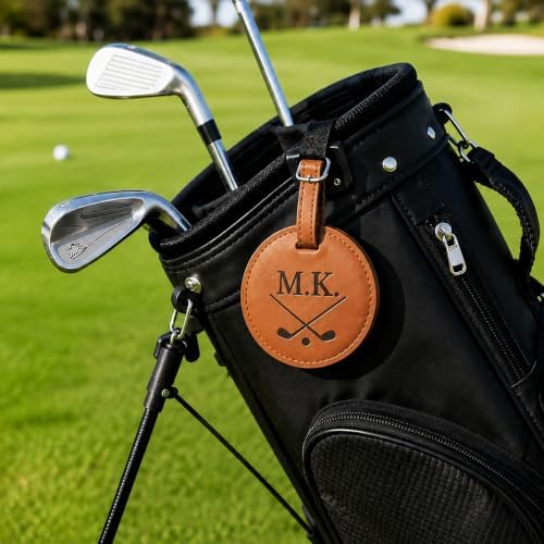 30 Pack Leather Golf Tee Holders, Blank Golf Bag Tags - Image 5