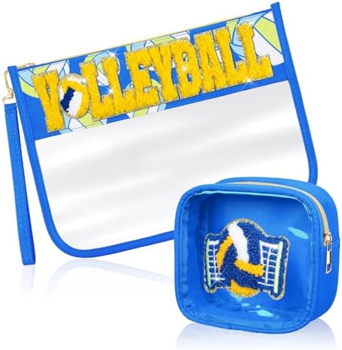 Hillban 2 Pcs Volleyball Gift Girl Accessory Volleyball Makeup Cosmetic Bag by Hillban