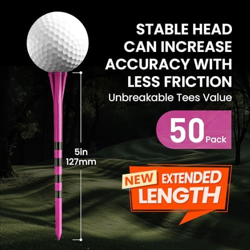 FINGER TEN Extra Long Golf Tees Plastic 4 or 5 Inch 50 Pack - Image 2