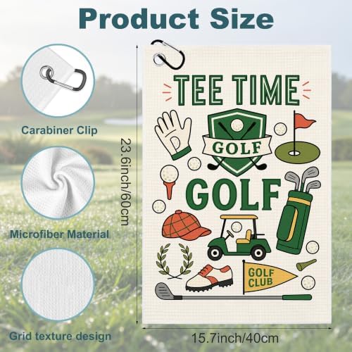 Golf Club Bag Golf Towel with Bag Clip, Gift - Image 2