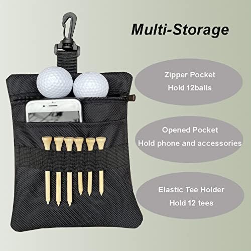 Golf Tee Pouch Bag, Zipper Golf Ball Bag, Accessory Pouch - Image 3