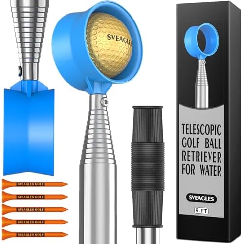Golf Ball Retriever Telescopic for Water, 12Ft/9Ft Two-Sided Golf Ball Grabber by SVEAGLES