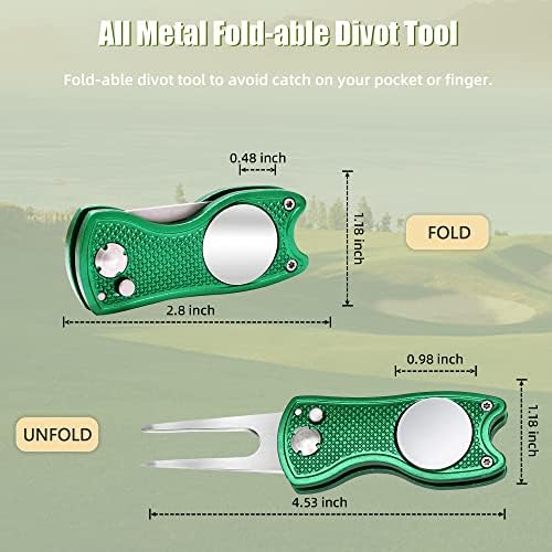 Mile High Life Golf Divot Repair Tool, All Metal Foldable Divot Tool - Image 4