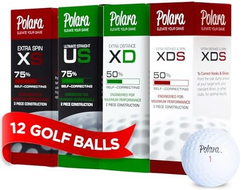 Polara Self-Correcting Golf Balls, Soft Feel, Straighter Flight by Polara