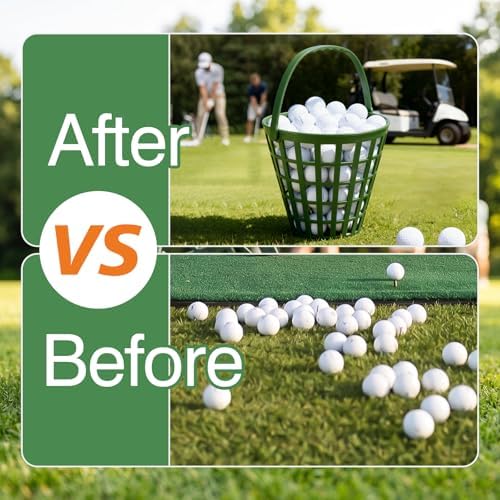2 Pack Non-Rolling Golf Ball Basket, Golfball Container Bucket - Image 5