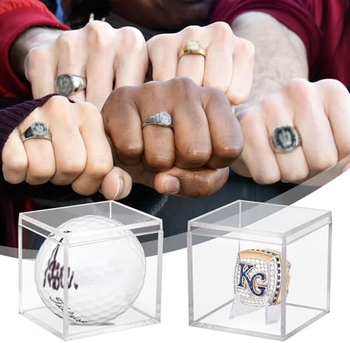 Championship Ring Display Case 12pcs Clear Acrylic Plastic Baseball Display - Image 3