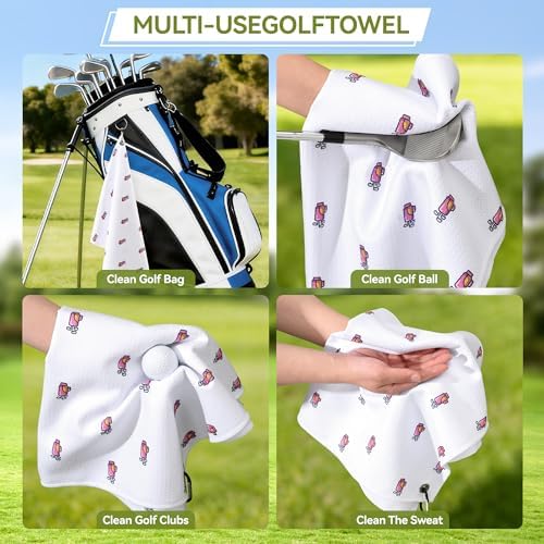 Mile High Life Fun Print Golf Towel 16x24in, Microfiber Waffle - Image 5