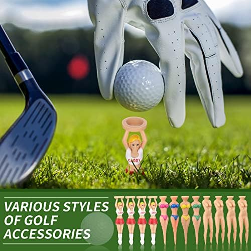 Zomiboo 12 Pcs Funny Golf Tees Bikini Shaped Colorful Plastic Ladies Tees - Image 2