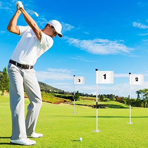 6 Golf Flagstick Set, Putting Green Flags - Image 6