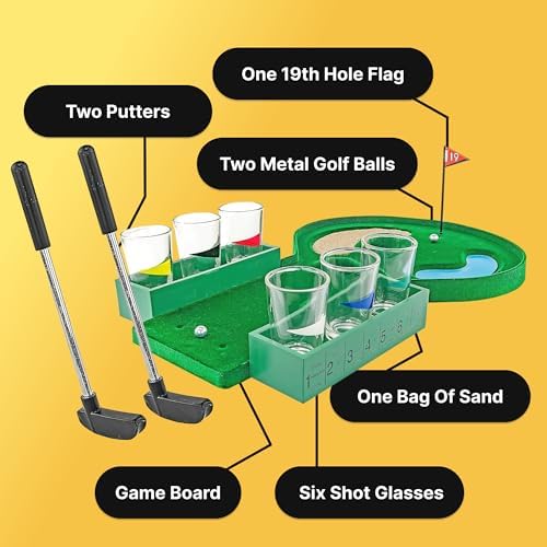 Fairly Odd Novelties Miniature Golf Drinking Game Set, 1.75oz Glasses – - Image 4