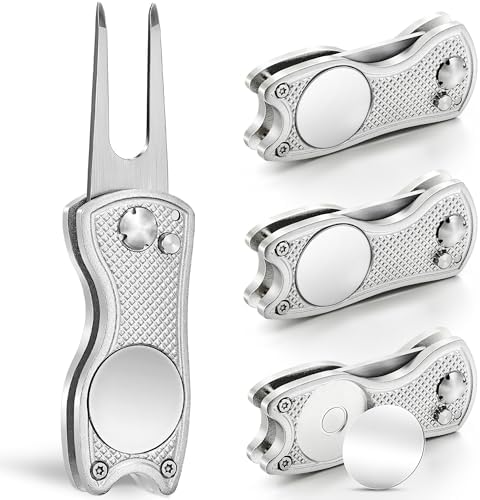 Mile High Life Golf Divot Repair Tool, All Metal Foldable Divot Tool by MileHighLife