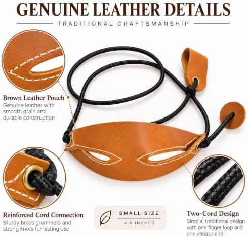 Shepherd Sling, Genuine Leather Pouch, Golf Ball Thrower - Image 3