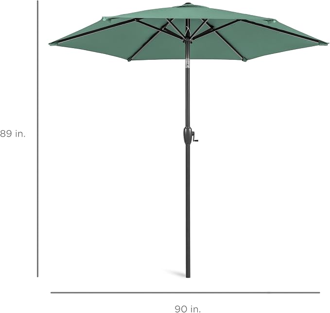 Best Choice Products 7.5ft Heavy-Duty Round Outdoor Market Table Patio Umbrella - Image 7