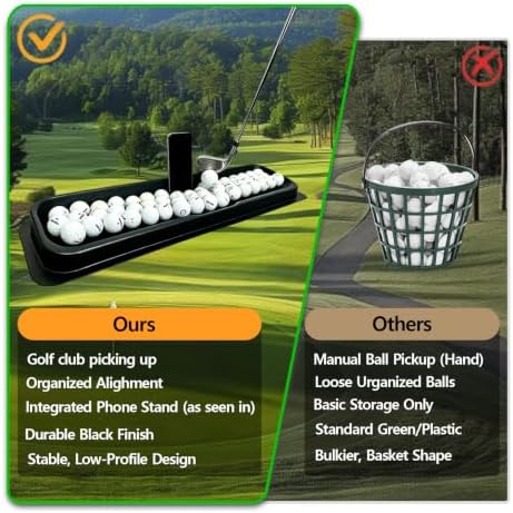 100-Ball Golf Tray with Phone Stand & Drainage Holes - - Image 4