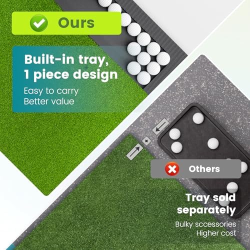 Golf Hitting Mat with Ball Tray - Image 3