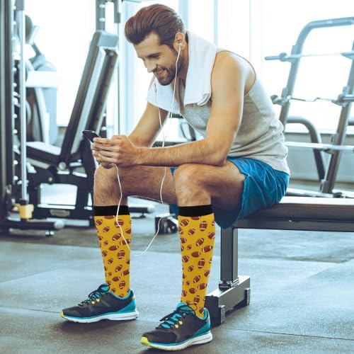 White Baseballs Stitching Compression Sock - Image 6