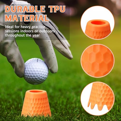 8 Pack Golf Simulator Tees, TPU Golf Tees 1/4"-2" Height - Image 3
